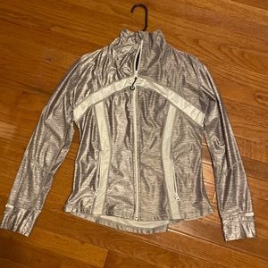 Silver and grey Lululemon jacket